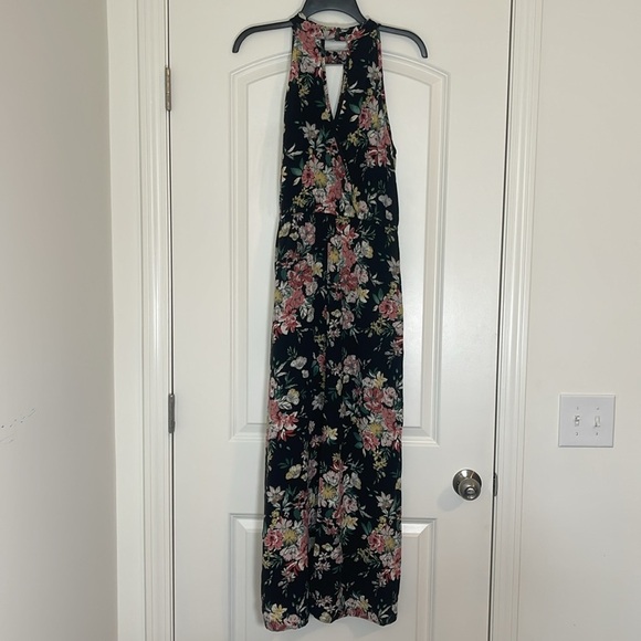 Xhilaration Floral Print High Neck Maxi Dress L - Picture 2 of 5